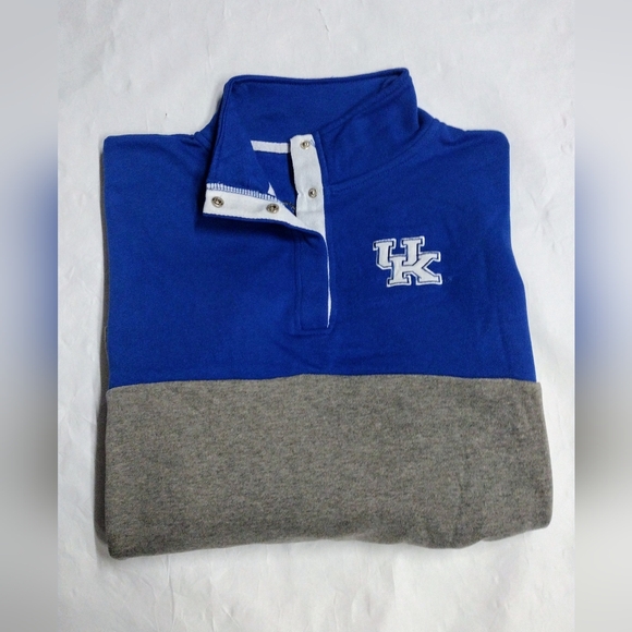 NEW* Kentucky wildcats fleece 4 Snap collar pullover size L-XL 🔥 - Picture 11 of 13